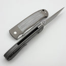 Mechforce Tom Mayo TMX Titanium Silver Twill Fat Carbon Inlaid Handle & Satin MagnaCut Exclusive