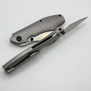 Tuya Knife Dino Gray Titanium Framelock Handle & S90V