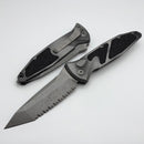 Microtech Socom Elite Auto Weathered Metal Apocalyptic T/E Full Serrated 161A-12APWME