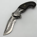 Todd Begg Full Custom Front Line w/ Carbon Fiber/Damascus Handle & 4.25" Damascus Recurve (Consignment)