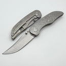 Tuya Knife Vortex Gray Crystal Titanium Integral Handle & M390