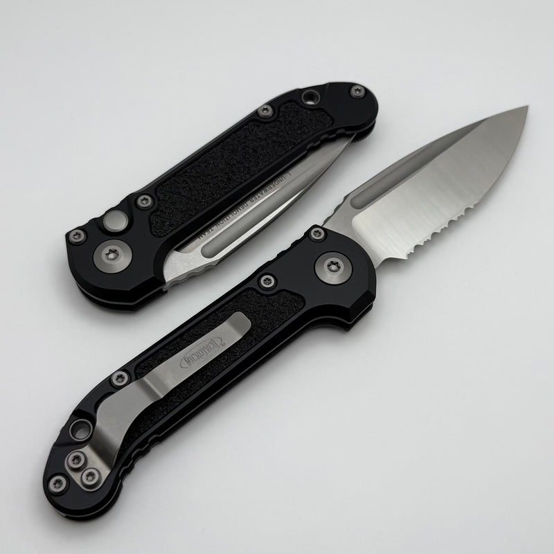 Microtech Knives LUDT Gen III Satin Partial Serrated Drop Point w/ Bla