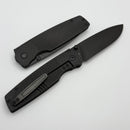 Custom Knife Factory Lex w/ Carbon Fiber Handles & Blackwash M398