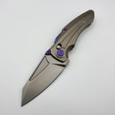 Kubey Sumo Crossbar Lock Sand Blast Titanium w/ Bead Blasted M390 Blade KB400F