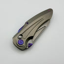 Kubey Sumo Crossbar Lock Sand Blast Titanium w/ Bead Blasted M390 Blade KB400F