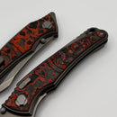 Hawk Designs Talon Lava Flow Overlay Brightwashed Titanium Handles & Brightwashed M390