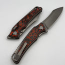 Hawk Designs Talon Lava Flow Overlay Brightwashed Titanium Handles & Brightwashed M390