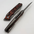 Hawk Designs Talon Lava Flow Overlay Brightwashed Titanium Handles & Brightwashed M390