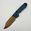Vosteed Raccoon Top Liner Lock Blue Micarta w/ Copper Dune 14C28N A2909