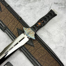 Marfione Custom Knives Vipera Long w/ D/E Mirror Blade & Ray Skin Wrapped Handle (Consignment)