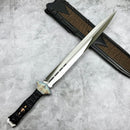 Marfione Custom Knives Vipera Long w/ D/E Mirror Blade & Ray Skin Wrapped Handle (Consignment)