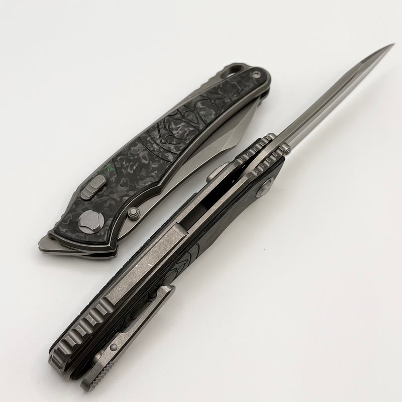 Hawk Designs Talon TechnoCarbo Green Overlay Brightwashed Titanium Han