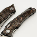 Hawk Designs Talon Uni Copper Overlay Brightwashed Titanium Handles & Brightwashed M390