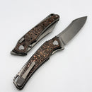 Hawk Designs Talon Uni Copper Overlay Brightwashed Titanium Handles & Brightwashed M390