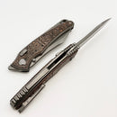 Hawk Designs Talon Uni Copper Overlay Brightwashed Titanium Handles & Brightwashed M390