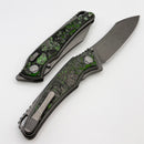 Hawk Designs Talon w/ Jungle Wear Carbon Overlay w/ Tumbled Handles & Tumbled M390