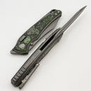 Hawk Designs Talon w/ Jungle Wear Carbon Overlay w/ Tumbled Handles & Tumbled M390