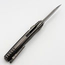 Hawk Designs Talon Uni Black Overlay Brightwashed Titanium Handles & Brightwashed M390