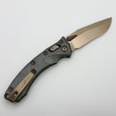 Microtech Amphibian Mini RAM LOK Antique Denim Titanium Slab & Bronze M390MK w/ Bronze Accents 137MRL-13MS2