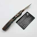 Microtech Amphibian Mini RAM LOK Antique Denim Titanium Slab & Bronze M390MK w/ Bronze Accents 137MRL-13MS2