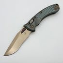 Microtech Amphibian Mini RAM LOK Antique Denim Titanium Frag & Bronze M390MK w/ Bronze Accents 137MRL-13FRMS2