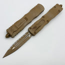 Microtech Dirac Delta Sand Dune Camo D/E Full Serrated Signature Series 227-3DUCS