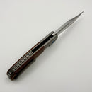 Pena X Series Lanny's Clip Flipper Brown Micarta w/ Satin S35VN (Consignment)