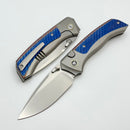 Remette RT Steed Titanium w/ Multi Color Blue Carbon Fiber Inlaid Handles & M390 RTWS-TC