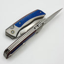 Remette RT Steed Titanium w/ Multi Color Blue Carbon Fiber Inlaid Handles & M390 RTWS-TC