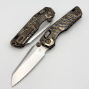 Microtech Marfione Select MSI RAM LOK Mini Frag Flamed Titanium Handles w/ Bronze Accents & Stonewash M390MK 210M-10FRMS12