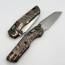Microtech Marfione Select MSI RAM LOK Mini Frag Flamed Titanium Handles w/ Bronze Accents & Stonewash M390MK 210M-10FRMS12