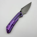 Kansept Knives Fenrir Purple Ripple Titanium & Damascus K1034C5 (Consignment)