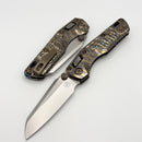 Microtech Marfione Select MSI RAM LOK Mini Frag Flamed Titanium Handles w/ Blue Accents & Stonewash M390MK 210M-10FRMS13