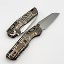 Microtech Marfione Select MSI RAM LOK Mini Frag Flamed Titanium Handles w/ Blue Accents & Stonewash M390MK 210M-10FRMS13