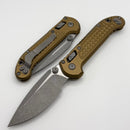 Microtech Knives LUDT Ram-Lok w/ Tan Frag Handle & Apocalyptic Drop Point 1135RL-10APFRTA