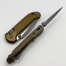 Microtech Knives LUDT Ram-Lok w/ Tan Frag Handle & Apocalyptic Drop Point 1135RL-10APFRTA