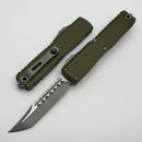 Microtech Ultratech ZBP Hellhound Apocalyptic w/ OD Green Handle Signature Series 1119-10APODS