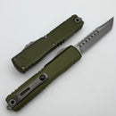 Microtech Ultratech ZBP Hellhound Apocalyptic w/ OD Green Handle Signature Series 1119-10APODS
