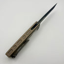 Chaves Knives Street Liberation Flipper Bronze Titanium Integral Handle & PVD Chisel Tanto M390 (Consignment)