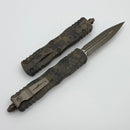 Microtech Dirac Double Edge Bronzed Apocalyptic & Badlands Hex Camo Signature Series 225-13APBNHXCS