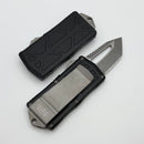 Microtech Exocet Black Handle w/ Tanto Full Serrated Apocalyptic 158-12AP