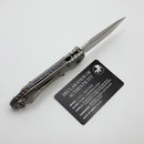 Microtech Marfione Select LUDT Gen III Slab Side Titanium Handles w/ Flamed Accents & Stonewash Tanto 1136-10MS7