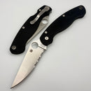 Discontinued Spyderco Knives Military 2 Black G-10 & Part-Serrated CPM-S30V C36GPS2