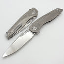 Custom Knife Factory Sukhoi-5 Polished Titanium Handles w/ Crystal Ti Backspacer & Mirror M398