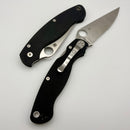 Discontinued Spyderco Knives Military 2 Black G-10 & Part-Serrated CPM-S30V C36GPS2