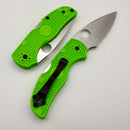 Discontinued Spyderco Native 5 Salt Green Handles & Serrated LC200N C41SGR5