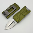 Microtech Exocet II w/ OD Green Aluminum Handle & Stonewash D/E M390MK 1157-10OD