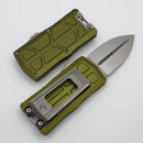 Microtech Exocet II w/ OD Green Aluminum Handle & Stonewash D/E M390MK 1157-10OD