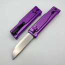 Reate EXO-Performance Gravity Knife Purple Diamond Pattern Handle w/ Stonewashed Nitro-V & Satin Saw Blade