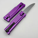 Reate EXO-Performance Gravity Knife Purple Diamond Pattern Handle w/ Stonewashed Nitro-V & Satin Saw Blade